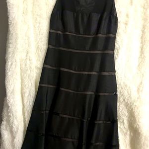 Taylor formal black dress.